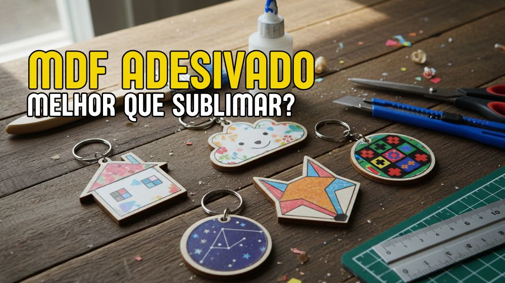 Guia Completo de Adesivação em MDF para Chaveiros no Corte a Laser: Técnicas, Sublimação e Acabamento com BOPP