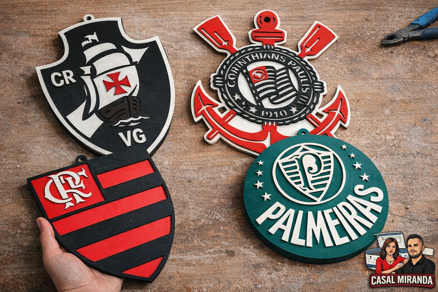 imagem do arquivo vetor para download Escudos de TIMES - MDF 