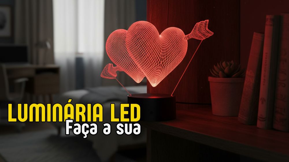 Como Fazer Luminárias de Acrílico com Base LED usando Corte e Gravação a Laser