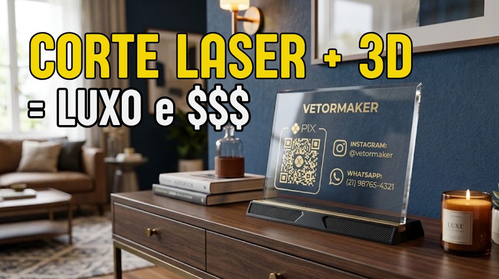 Impressão 3D e Corte a Laser: TOP 5 Produtos Incríveis e Lucrativos Unindo as Duas Tecnologias