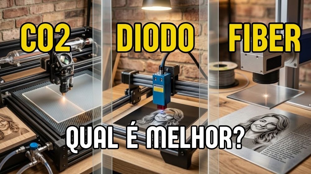 Guia Completo de Máquinas Laser: Fibra, Diodo ou CO2? Descubra a Ideal