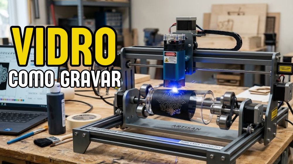 Gravação a laser em vidro com laser diodo: guia prático definitivo