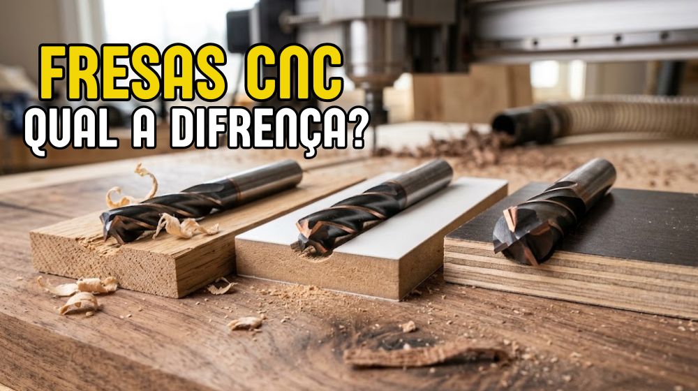 Guia Completo de Fresas para CNC Router: Como Evitar Lascas, Rebarbas e Quebras no Topo