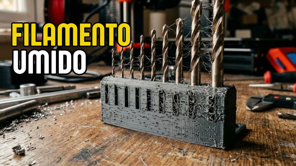 Diagnóstico de Filamento Úmido: Como Salvar Impressões 3D com Falhas e Evitar Peças Quebradiças