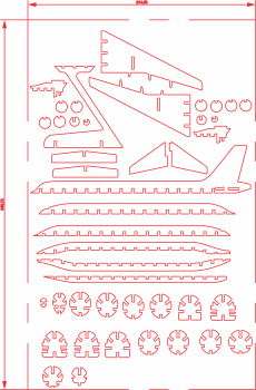 imagem do arquivo vetor para download 3D airbus a320 6mm