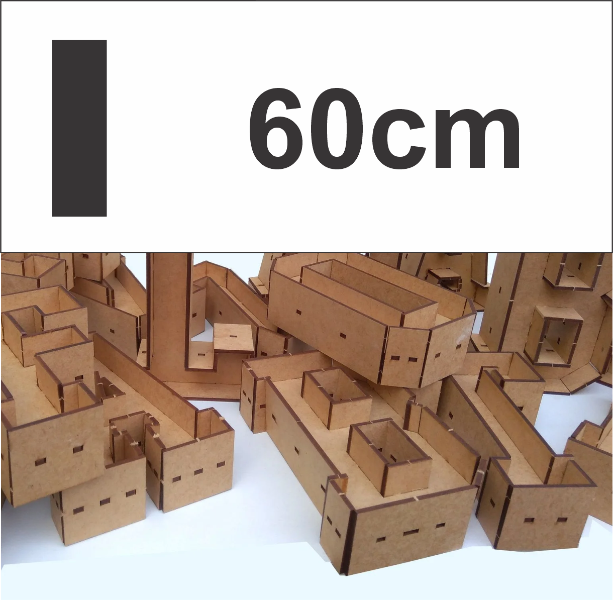 imagem do arquivo vetor para download Alfabeto em forma de caixa Letra I 60cm