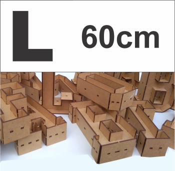 imagem do arquivo vetor para download Alfabeto em forma de caixa Letra L 60cm