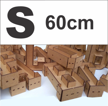 imagem do arquivo vetor para download Alfabeto em forma de caixa Letra S 60cm