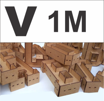 imagem do arquivo vetor para download Alfabeto em forma de caixa Letra V 1 Metro