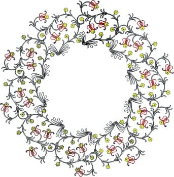 imagem do arquivo vetor para download Anel de Flores 
