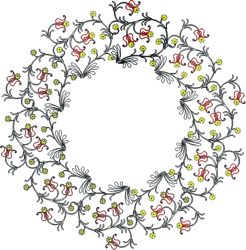 imagem do arquivo vetor para download Anel de Flores 