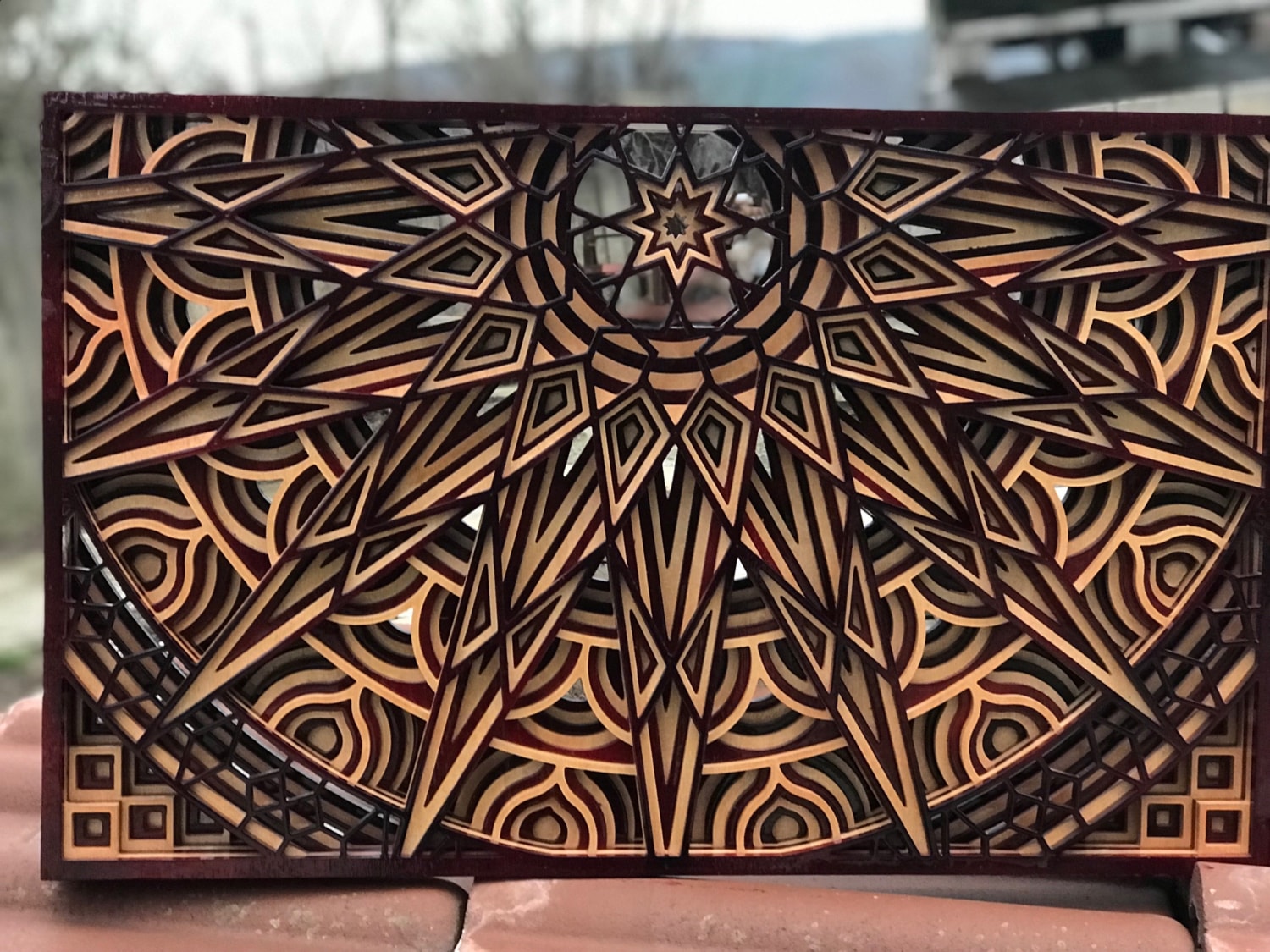imagem do arquivo vetor para download Arte de Parede em Camadas Cortada a Laser