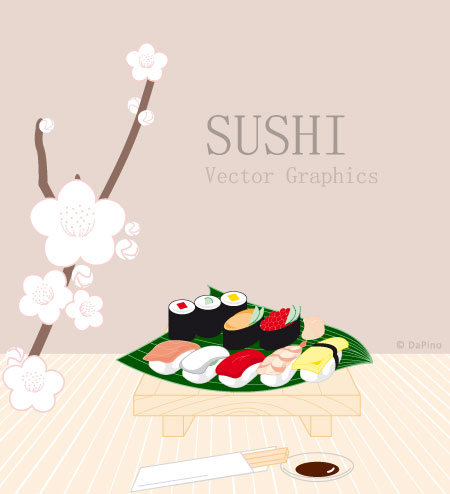 imagem do arquivo vetor para download Arte de comida Sushi