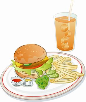 imagem do arquivo vetor para download Arte vetorial de lanche 