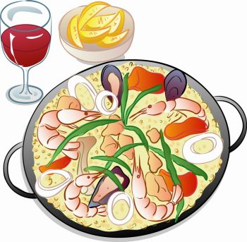 imagem do arquivo vetor para download Arte vetorial de paella