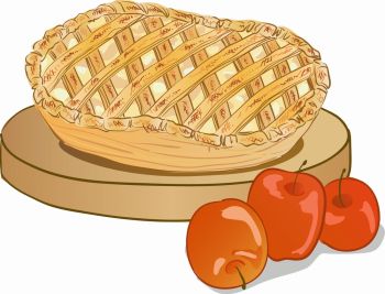 imagem do arquivo vetor para download Arte vetorial de torta de maçã