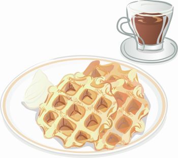 imagem do arquivo vetor para download Arte vetorial de waffle