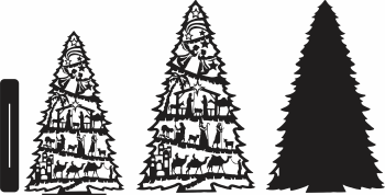 imagem do arquivo vetor para download Arvore de natal de presépio decorativo 