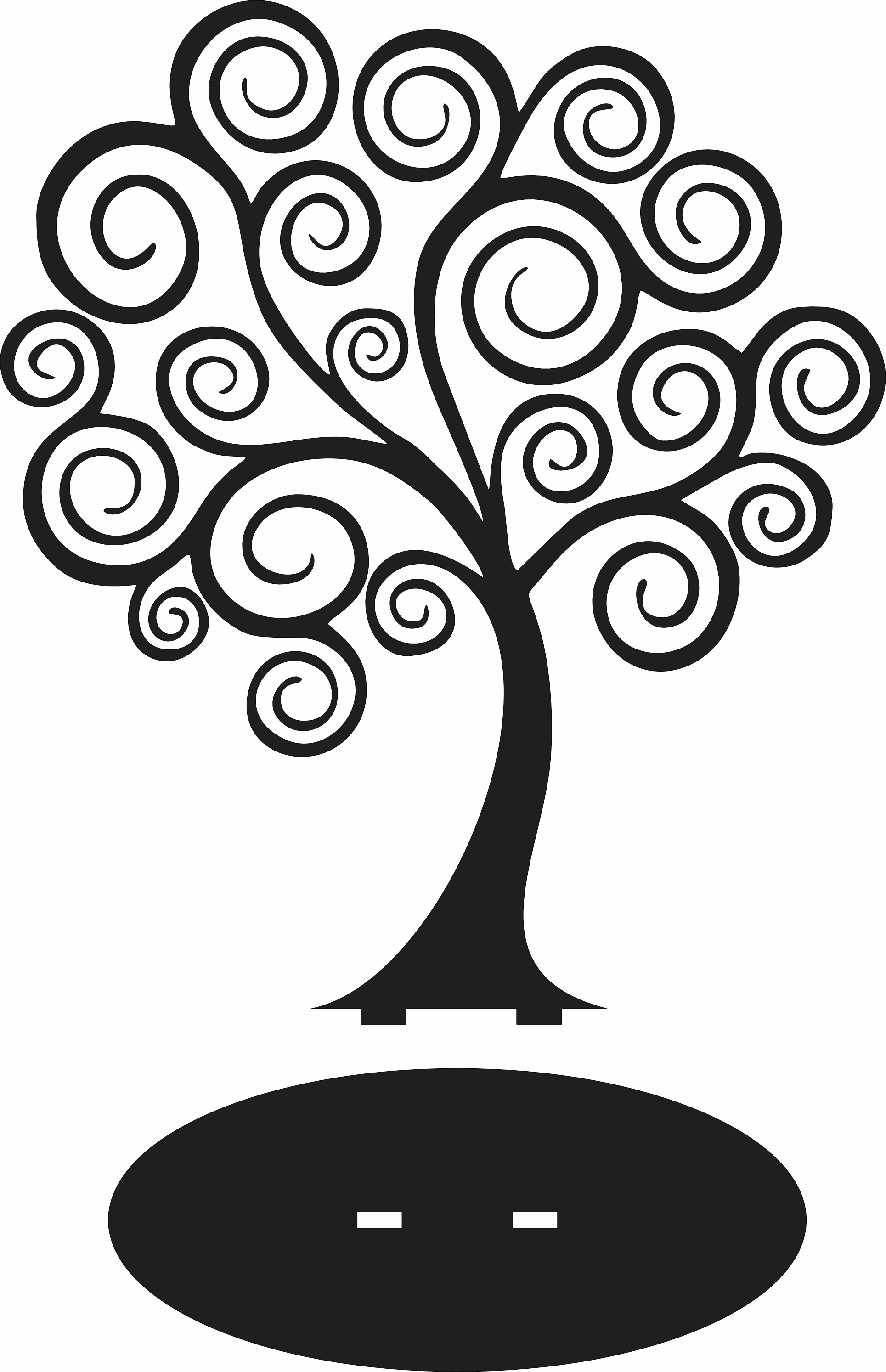 imagem do arquivo vetor para download Arvore espiral decorativa 