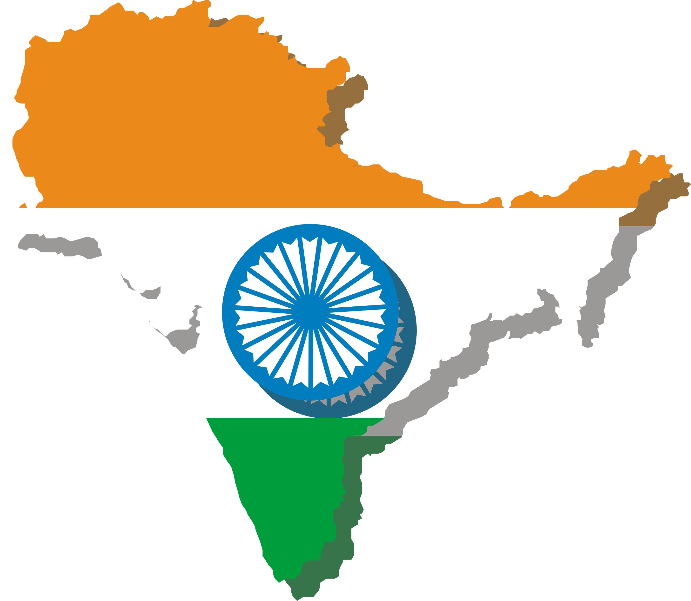 imagem do arquivo vetor para download Bandeira da Índia 