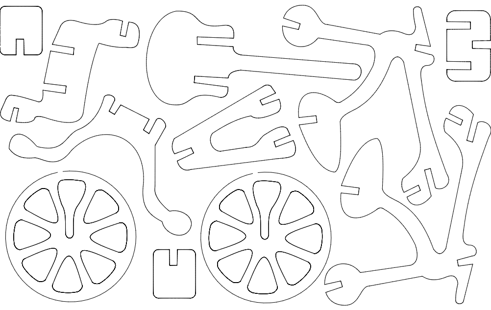 imagem do arquivo vetor para download Bicicleta quebra cabeça