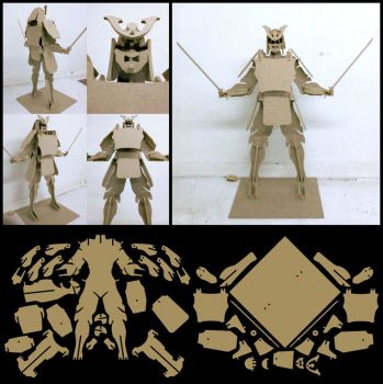 imagem do arquivo vetor para download Boneco Samurai  de corte a laser