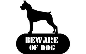 imagem do arquivo vetor para download Boxer Beware Of Dog