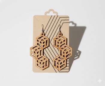 imagem do arquivo vetor para download Brincos Geométricos, Dados