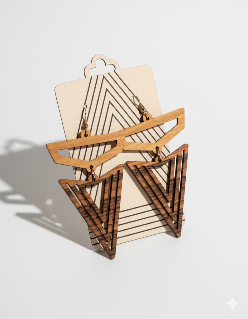 imagem do arquivo vetor para download Brincos Geométricos