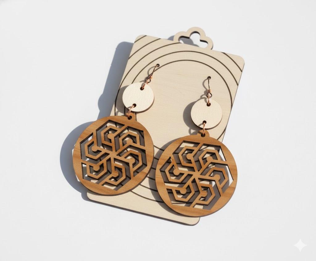 imagem do arquivo vetor para download Brincos Geométricos