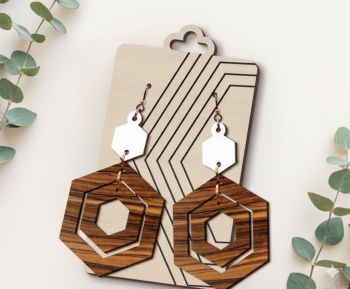 imagem do arquivo vetor para download Brincos Geométricos