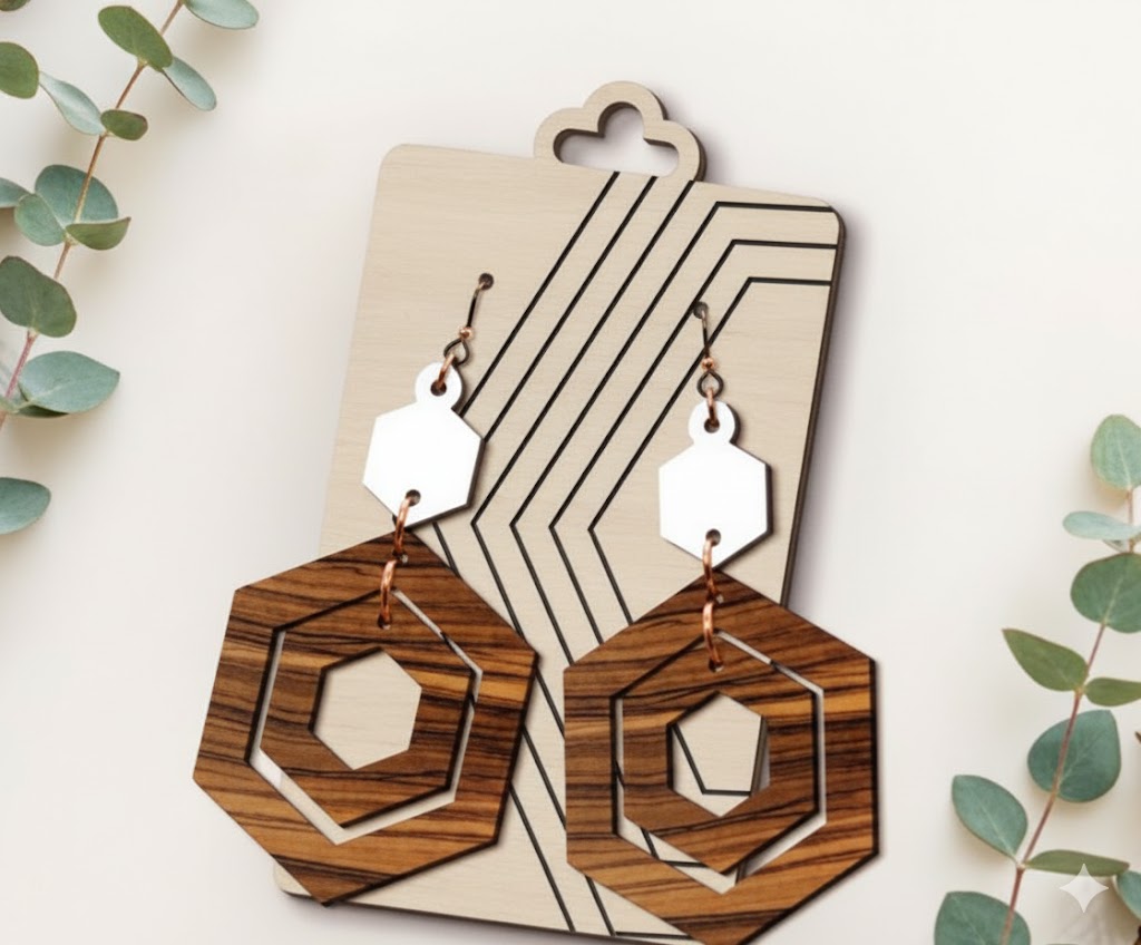 imagem do arquivo vetor para download Brincos Geométricos