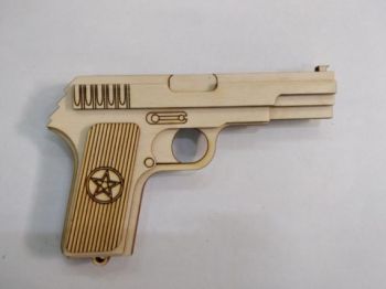 imagem do arquivo vetor para download Brinquedo de Pistola Cortado a Laser para Crianças