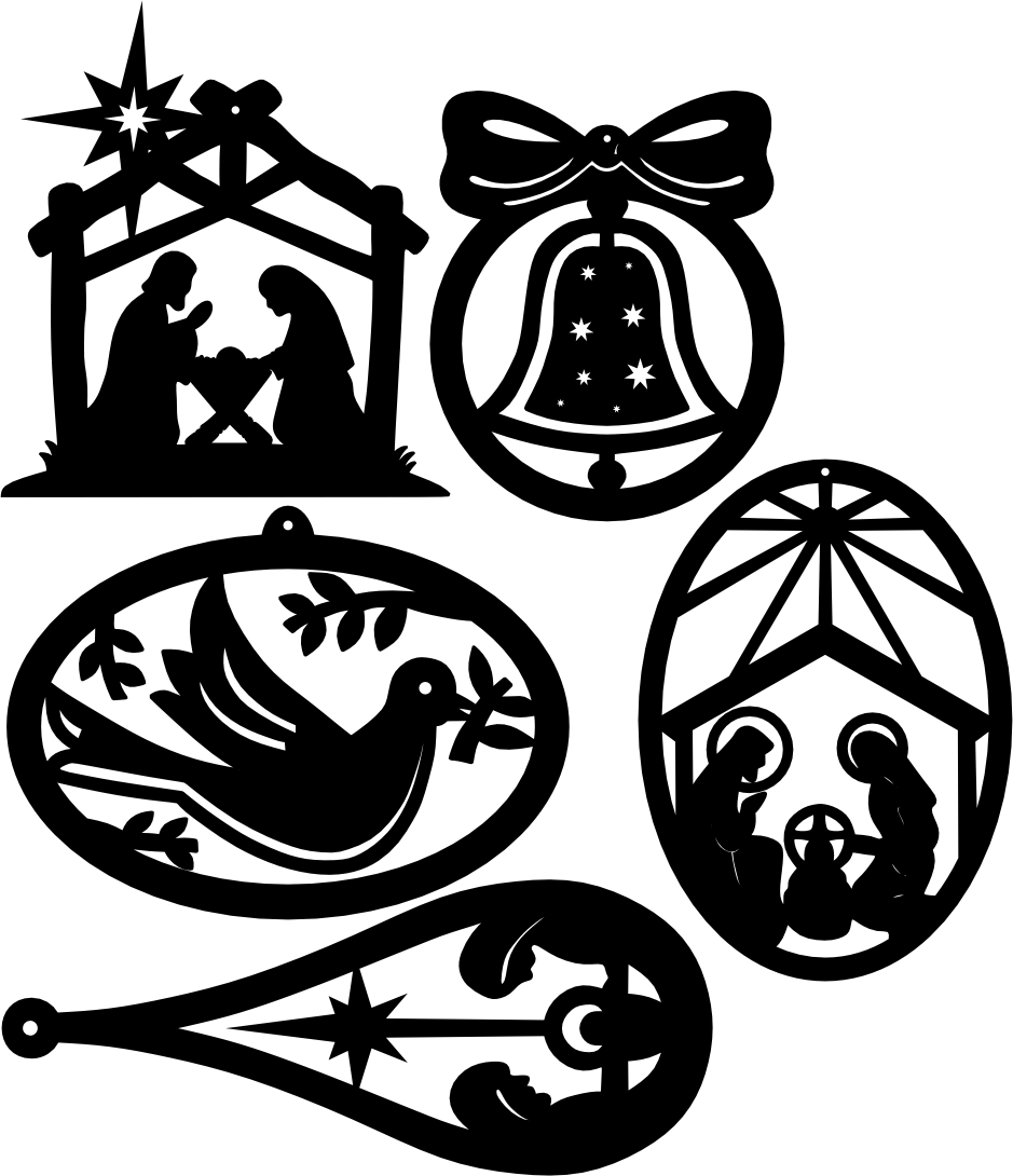 imagem do arquivo vetor para download CRISTAIS DE NATAL PARA CORTE 