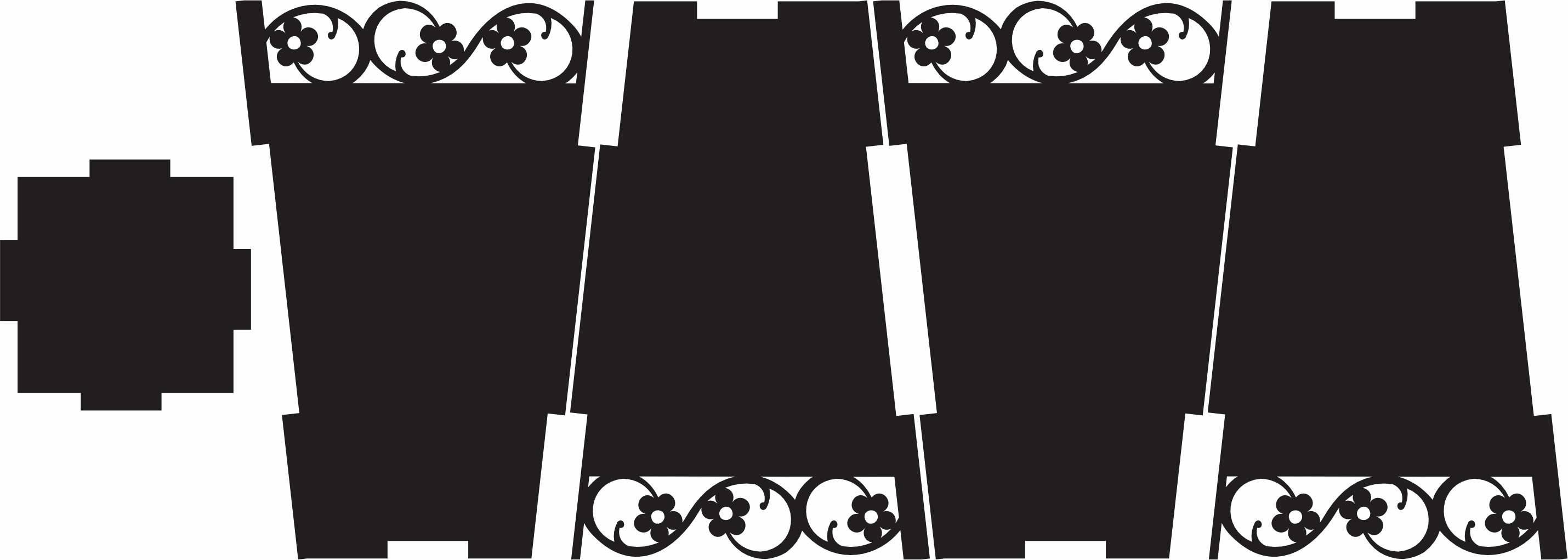 imagem do arquivo vetor para download Cachepot alto MDF 6mm