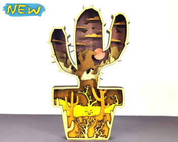 imagem do arquivo vetor para download Cacto em Camadas Decorativo