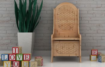 imagem do arquivo vetor para download Cadeira em miniatura 3D