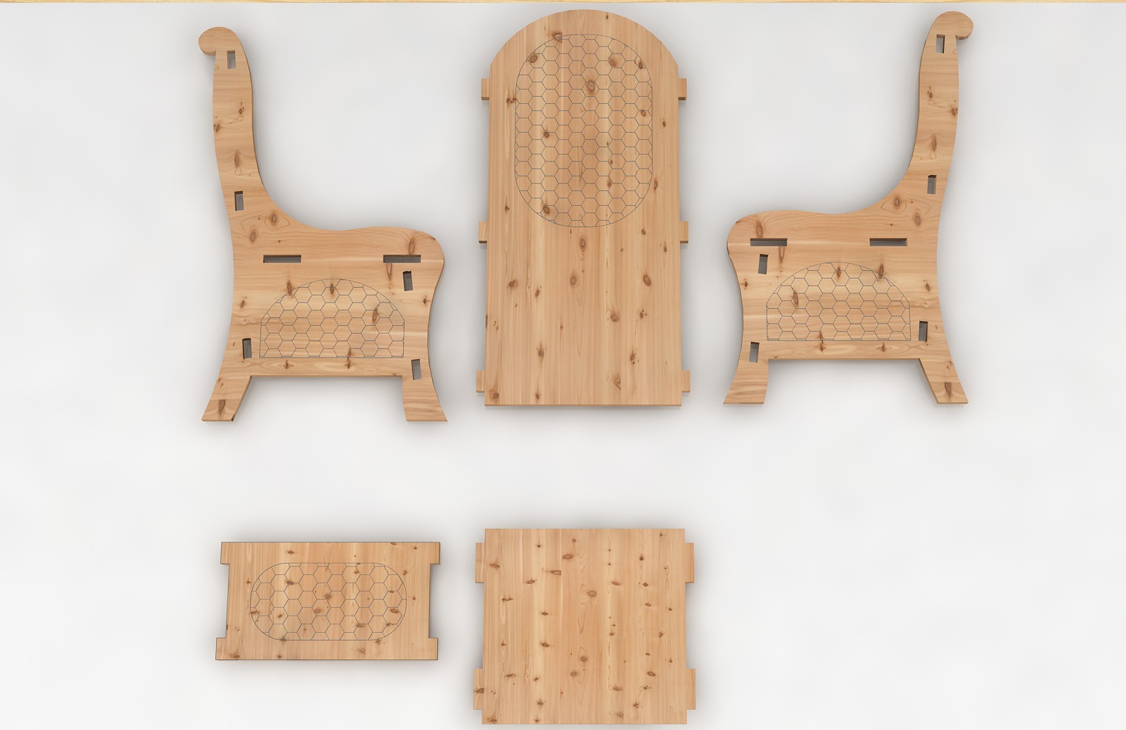 imagem do arquivo vetor para download Cadeira em miniatura 3D