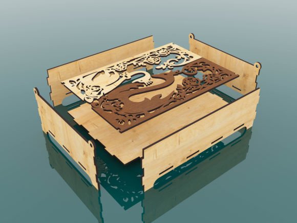 imagem do arquivo vetor para download Caixa Decorativa de Cisne