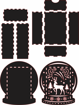 imagem do arquivo vetor para download Caixa Natalina