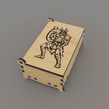 imagem do arquivo vetor para download Caixa Viking de 4mm Cortada a Laser