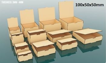 imagem do arquivo vetor para download Caixa com com tampa articulada 100x50x50mm