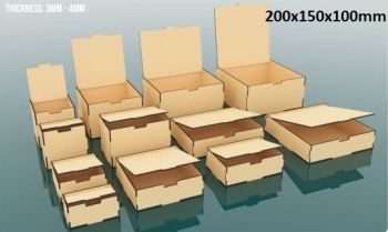 imagem do arquivo vetor para download Caixa com com tampa articulada 200x150x100mm