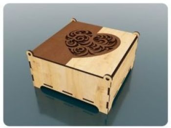 imagem do arquivo vetor para download Caixa coração articulada decorativa para joias