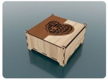 imagem do arquivo vetor para download Caixa coração articulada decorativa para joias