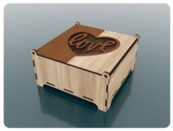 imagem do arquivo vetor para download Caixa coração articulada decorativa para joias