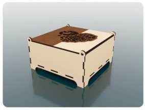 imagem do arquivo vetor para download Caixa coração articulada decorativa para joias