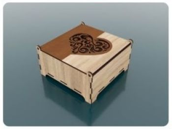 imagem do arquivo vetor para download Caixa coração articulada decorativa para joias