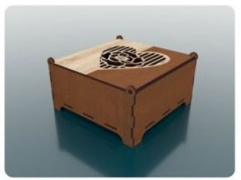 imagem do arquivo vetor para download Caixa coração articulada decorativa para joias