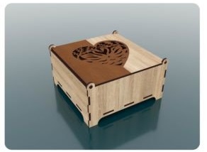 imagem do arquivo vetor para download Caixa coração articulada decorativa para joias